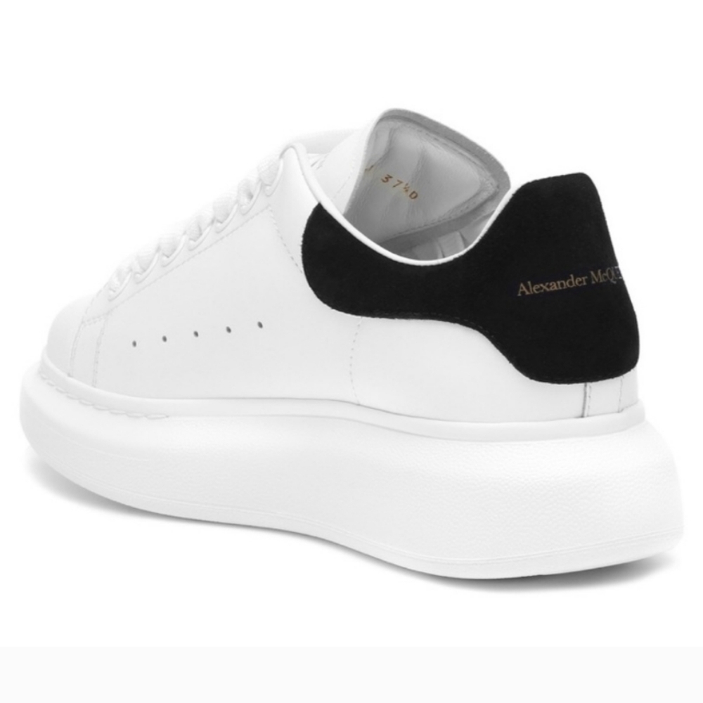 Alexander McQueen Women's Oversized Suede Heel Detail Sneakers 37 - Picture 3 of 12